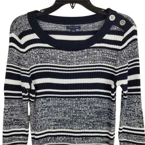 Tommy Hilfiger Striped Ribbed Sweater -Large - Picture 3 of 10